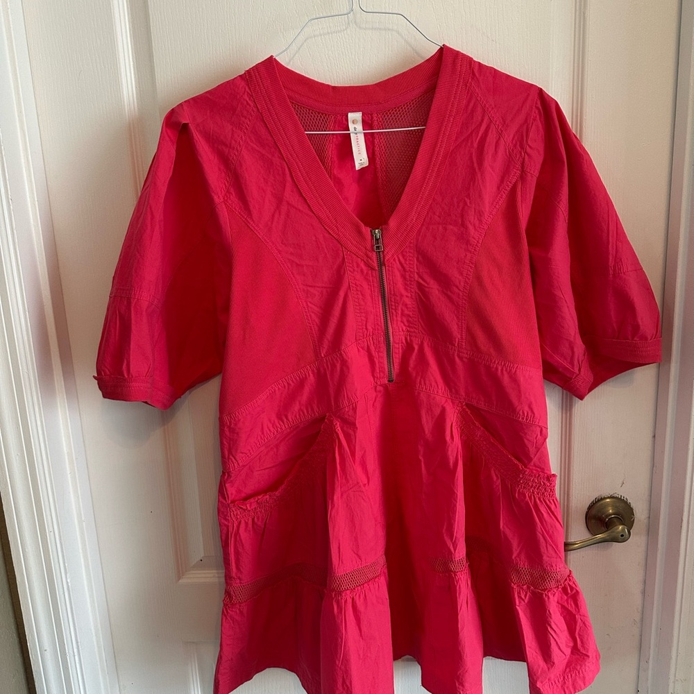 Women's Pink V-Neck Dress